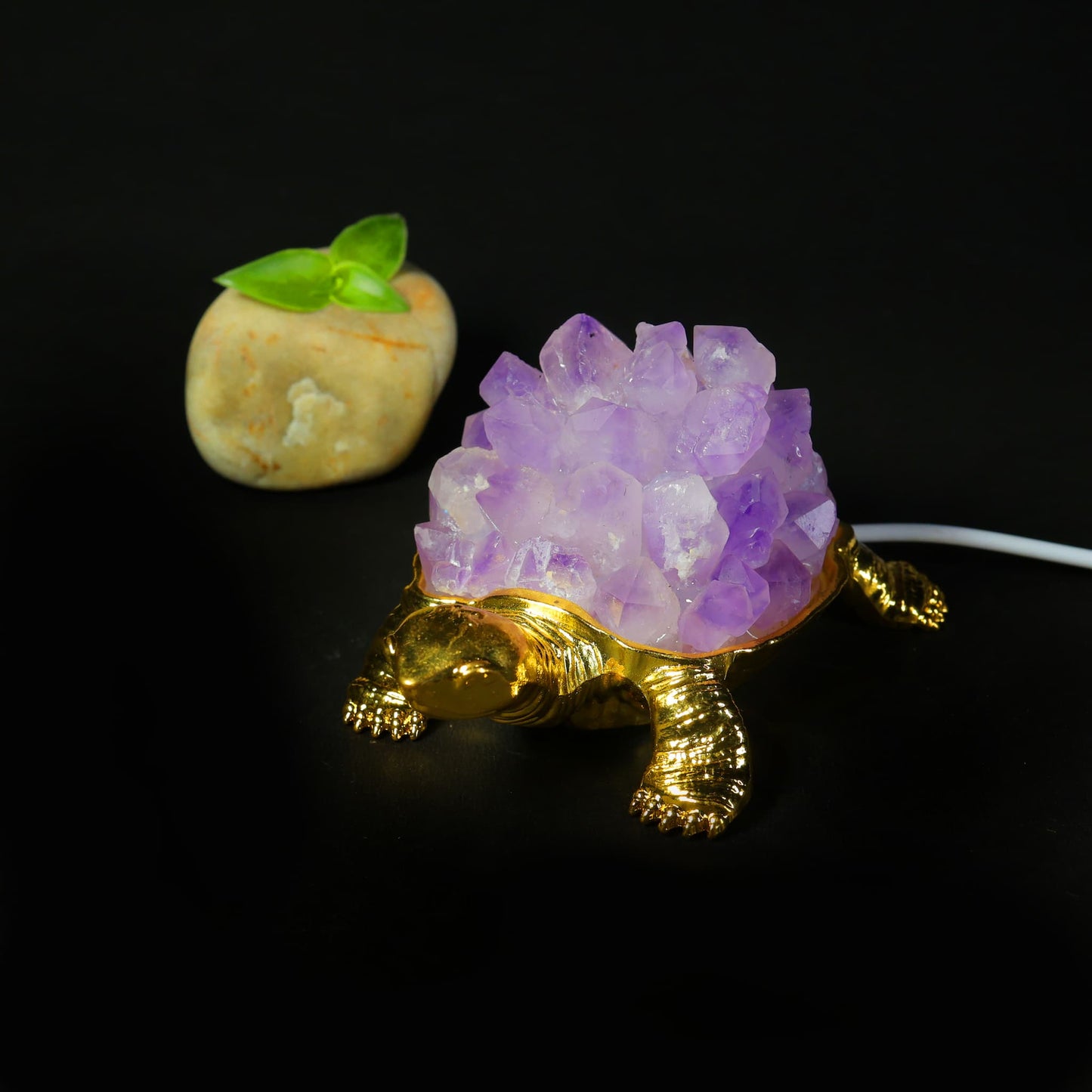 AMETHYST TURTLE WITH LIGHTS - SPIRITUAL GIFT