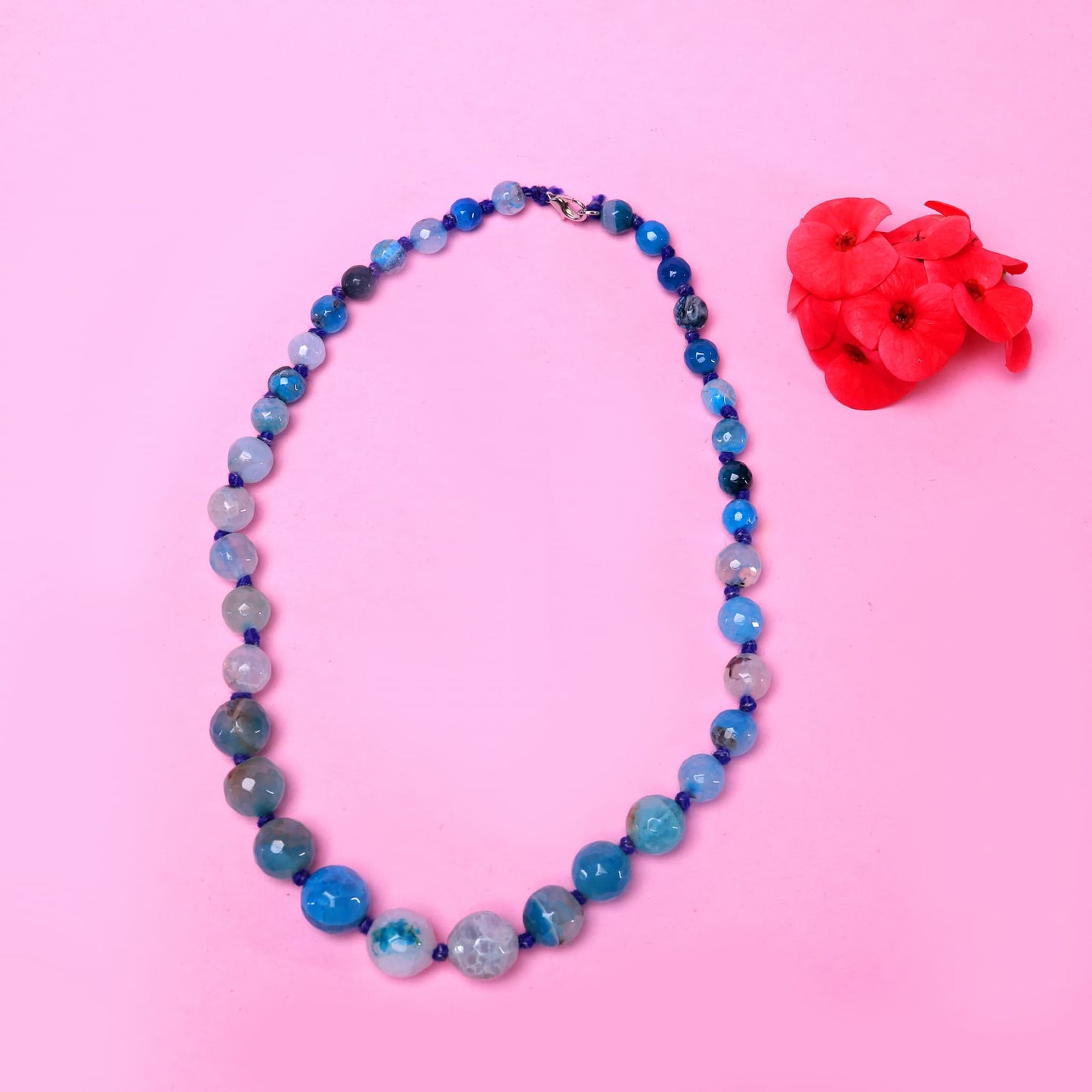 BLUE ONYX STONE NECKLACE