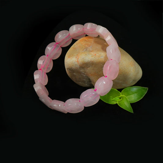 ROSE QUARTZ OVAL BRACELET