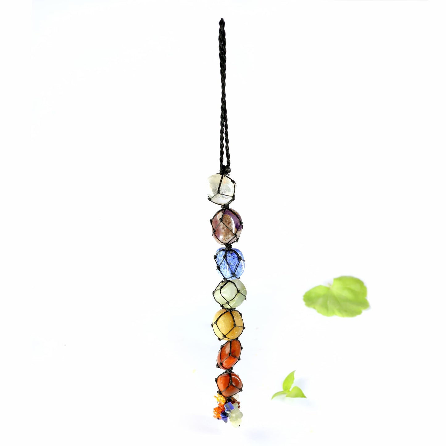 SEVEN CHAKRA TUMBLE STONE HANGING FOR CAR AND WALL HANGING